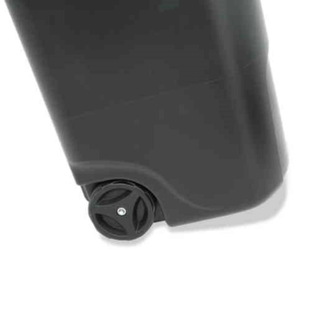 Rubbermaid Roughneck 45 gal. Black Wheeled Trash Can with Lid - Image 2