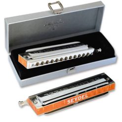 Alternative view of SEYDEL Chromatic Deluxe Steel Solo Harmonica Low F