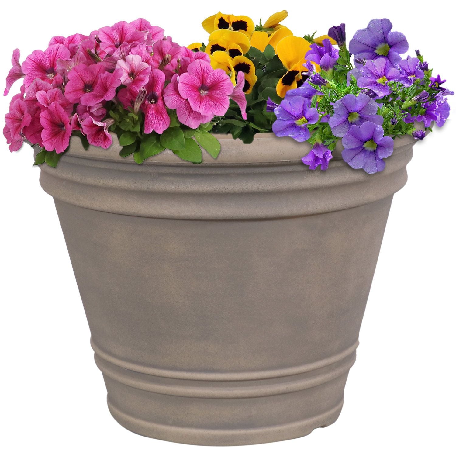 Sunnydaze Franklin Polyresin Outdoor Flower Pot Planter – 20 - Image 2
